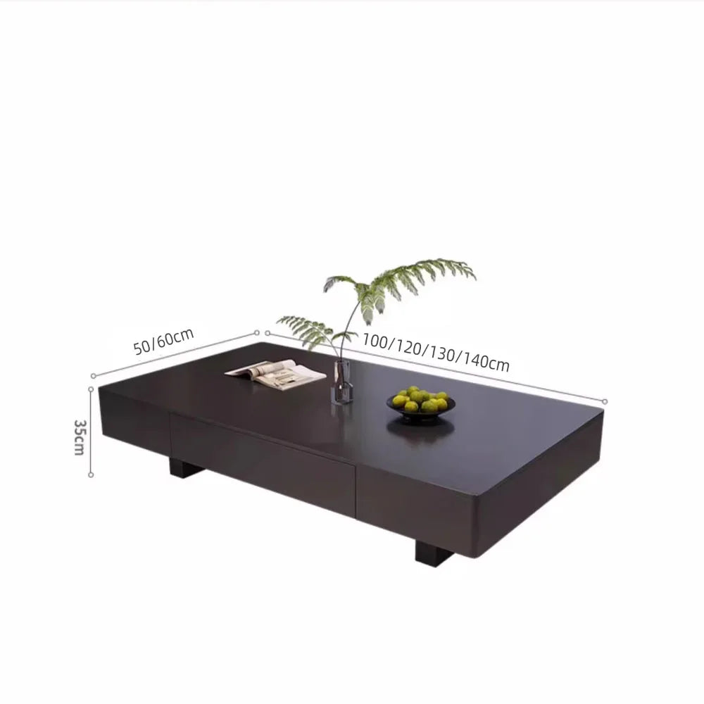Modern Luxury Coffee Tables Storage Nordic Minimalist Marble Coffee Tables Rectangular Black Mesas De Centro Para Sala Furniture
