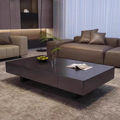Modern Luxury Coffee Tables Storage Nordic Minimalist Marble Coffee Tables Rectangular Black Mesas De Centro Para Sala Furniture