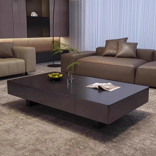 Modern Luxury Coffee Tables Storage Nordic Minimalist Marble Coffee Tables Rectangular Black Mesas De Centro Para Sala Furniture