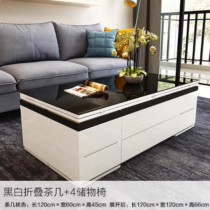 Lift up Multifunction Adjustable Convertible Dining Table Smart Coffee Table