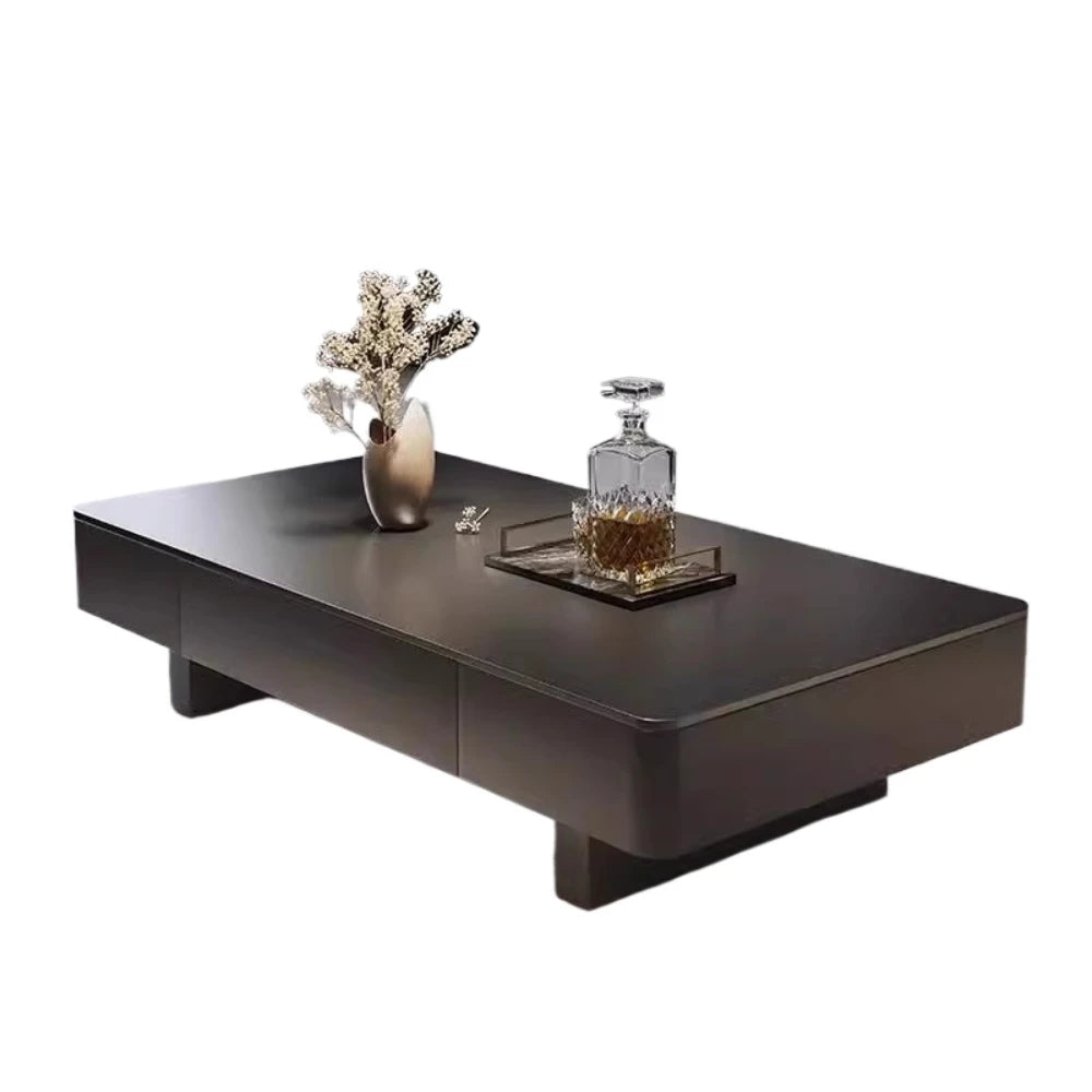 Modern Luxury Coffee Tables Storage Nordic Minimalist Marble Coffee Tables Rectangular Black Mesas De Centro Para Sala Furniture